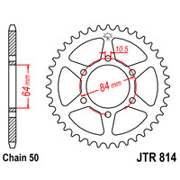 JT JT Rear Sprockets R/W 814-45T SUZ +